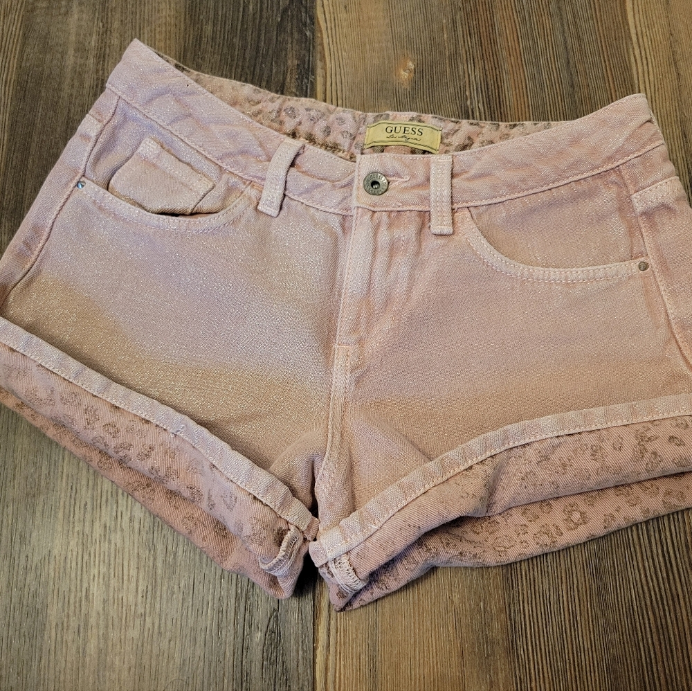 GUESS Women's Light Pink Jean Shorts